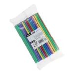 Product foto van Shake-rietjes PP herbruikbaar assorti kleuren set van 100 7mm x 22cm