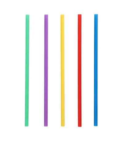 Product foto van Shake-rietjes PP herbruikbaar assorti kleuren set van 100 7mm x 22cm