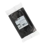 Product foto van Shake-rietjes PP zwart set van 100 herbruikbaar 7mm 22cm