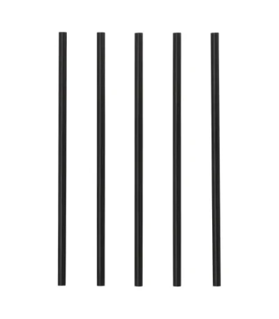Product foto van Shake-rietjes PP zwart set van 100 herbruikbaar 7mm 22cm