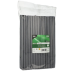 Product foto van Shake rietjes papier zwart set van 135 Ø 8mm 25cm