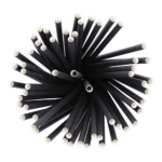 Product foto van Shake rietjes papier zwart set van 500 8mm 25cm