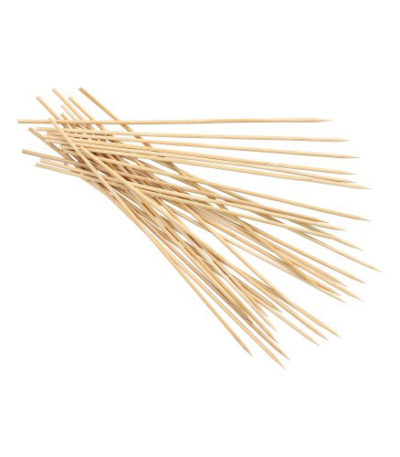 Product foto van Sjasliekstokjes bamboe set van 200 Ø 2.5mm 20cm pure