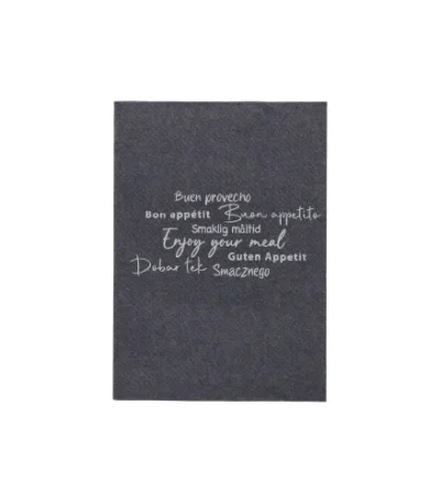 Product foto van Snack servetten zwart set van 300 DAILY Collection 1/4 vouw 24 cm x 16