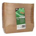 Product foto van Snackbakjes karton bruin set van 50 35mm x 33mm x 185mm Pure