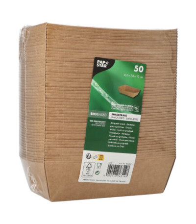 Product foto van Snackbakjes karton bruin set van 50 4