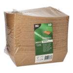 Product foto van Snackbakjes karton bruin set van 50 4cm x 11cm x 16cm Pure