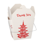 Product foto van Snackbox karton hoekig wit 950ml set van 30 Temple