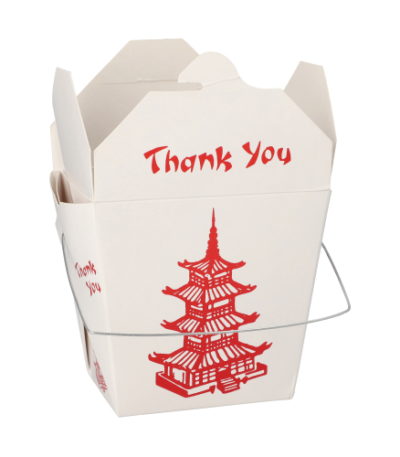 Product foto van Snackbox karton hoekig wit 950ml set van 30 Temple