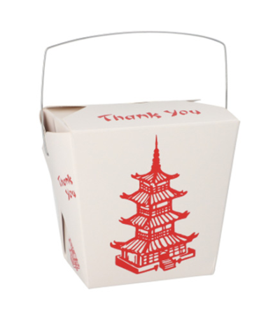 Product foto van Snackbox karton hoekig wit 950ml set van 30 Temple