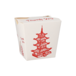 Product foto van Snackbox papier hoekig 770ml Temple set van 50 ASIA