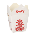Product foto van Snackbox papier hoekig 770ml Temple set van 50 ASIA