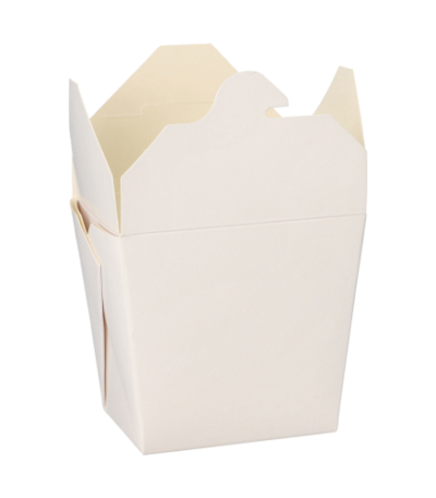 Product foto van Snackbox papier hoekig wit set van 50 470ml ASIA