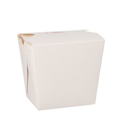 Product foto van Snackbox papier hoekig wit set van 50 470ml ASIA
