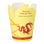 Product foto van Snackbox rond 900ml wit set van 50 ASIA Dragon