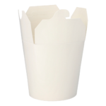 Product foto van Snackboxen papier rond 900ml wit set van 50 ASIA