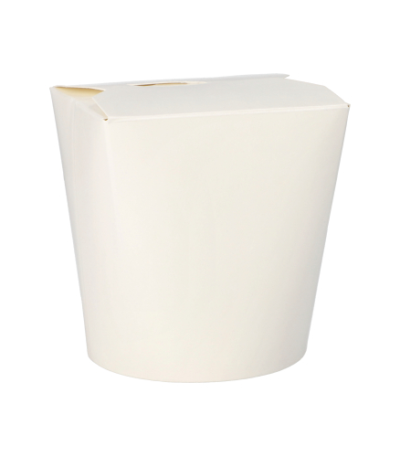 Product foto van Snackboxen papier rond 900ml wit set van 50 ASIA