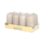 Product foto van Stompkaarsen greige set van 8 Ø 47 mm 100 mm