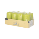 Product foto van Stompkaarsen paraffine kiwi set van 8 50mm 100mm