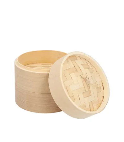 Product foto van Stoommandje bamboe ASIA 3-delig Ø 15cm x 13