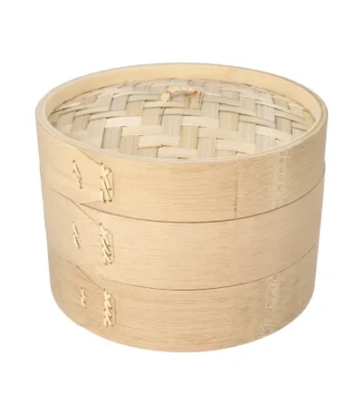 Product foto van Stoommandje bamboe ASIA 3-delig Ø 21cm x 13