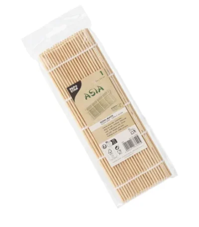 Product foto van Sushimat bamboe natuur 24cm x 24cm ASIA