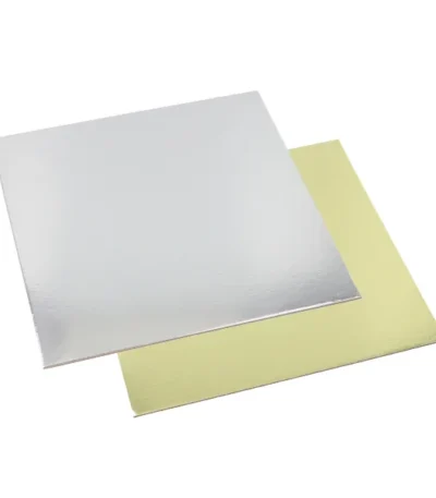 Product foto van Taartonderlegger hoekig goud/zilver 0