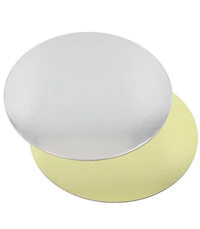 Product foto van Taartonderlegger rond goud/zilver set van 25