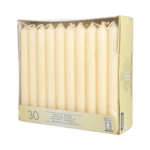 Product foto van Tafelkaarsen creme set van 30 2.1cm 19.6cm