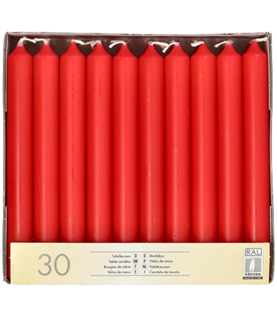 Product foto van Tafelkaarsen rood 2