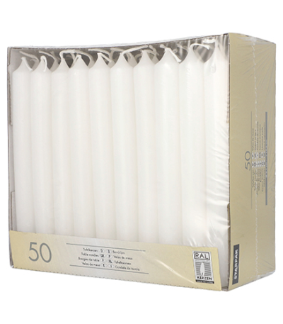 Product foto van Tafelkaarsen wit 2