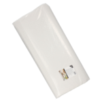 Product foto van Tafelkleden papier wit 250 stuks 70x60cm damastprint