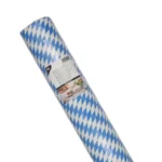 Product foto van Tafelkleed papier Beiers blauw damastprint 50m x 1m