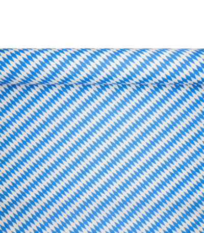 Product foto van Tafelkleed papier met damastprint 50 m x 1 m "Beiers blauw"