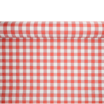 Product foto van Tafelkleed papier met damastprint 50 m x 1 m rood "Vichy Karo"