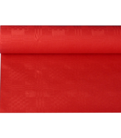 Product foto van Tafelkleed papier met damastprint 8 m x 1