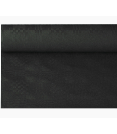 Product foto van Tafelkleed papier zwart 8m x 1