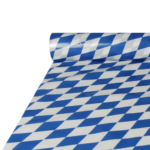 Product foto van Tafelkleed plastic Beiers blauw 20m x 1m