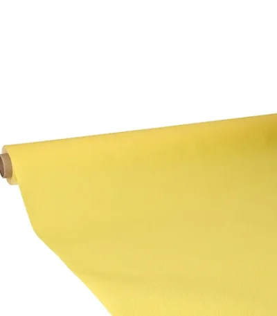 Product foto van Tafelkleed tissue geel 5 m x 1