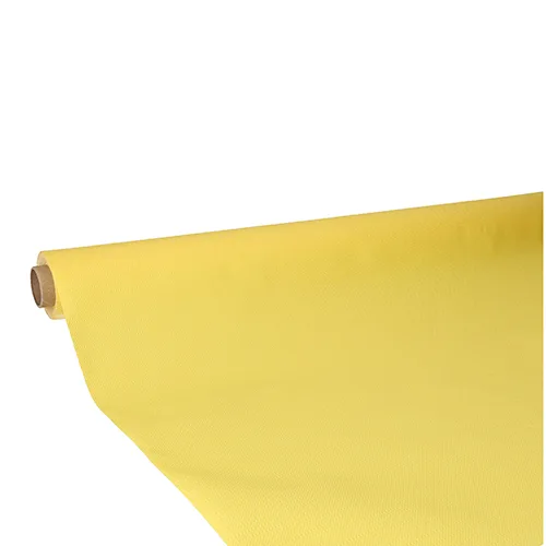 Product foto van Tafelkleed tissue geel 5 m x 1