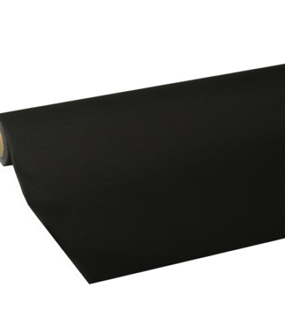 Product foto van Tafelkleed tissue zwart 5m x 1