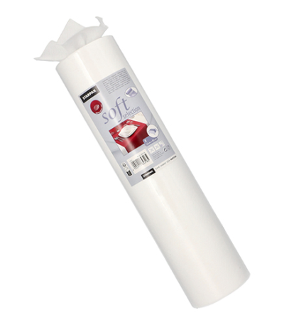 Product foto van Tafellopers nonwoven wit 24m x 40cm Soft Selection