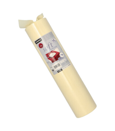 Product foto van Tafellopers stof creme 24m x 40cm soft selection