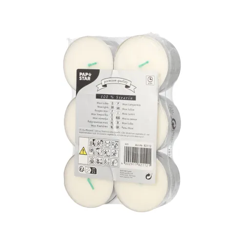 Theelichten stearine wit set van 12 59mm Product foto van Theelichten stearine wit set van 12 59mm