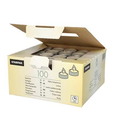 Product foto van Theelichten wit set van 100 extra lange brandduur 8h 38mm
