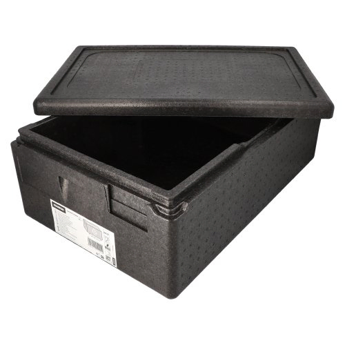 Product foto van Transportboxen EPP zwart 60x40x23cm Gastro-Norm 1/1