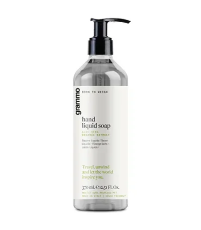 Product foto van Vloeibare zeep 370 ml grammo pompflacon met biologische aloëvera-extract