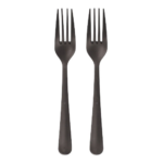 Product foto van Vorken herbruikbaar zwart set van 100 19cm PP-MF Gaia Circulware