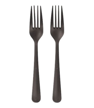 Product foto van Vorken herbruikbaar zwart set van 100 19cm PP-MF Gaia Circulware