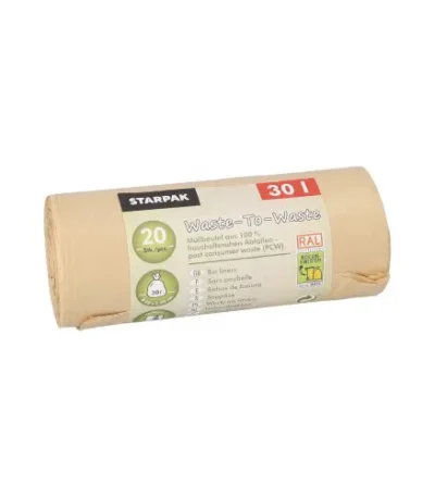 Product foto van Vuilniszakken PCW beige 30l 64